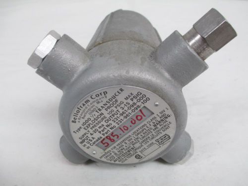 NEW BELLOFRAM 231-961-098-000 TYPE 1000 CURRENT/PRESSURE TRANSDUCER D210533