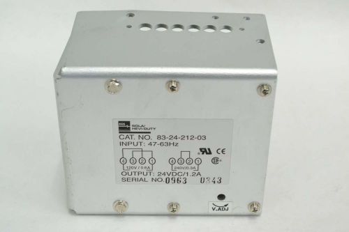 SOLA 83-24-212-03 POWER SUPPLY 120/240V-AC 24V-DC 1.2A AMP B343571