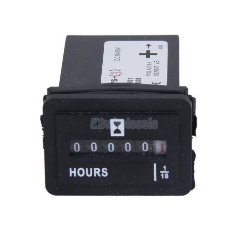 10V-80V DC Hour Meter Sealed Counter Gauge 6-digit for Boat Car Truck Engine