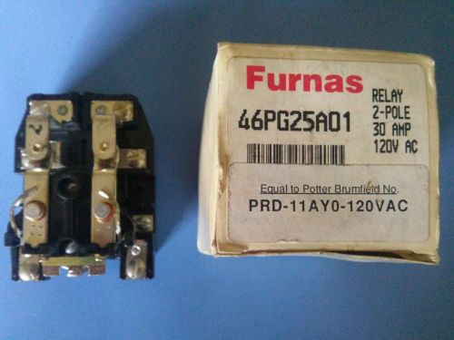 FURNAS RELAY 2 POLE 30 AMP 120 AC 46PG25A01 NEW