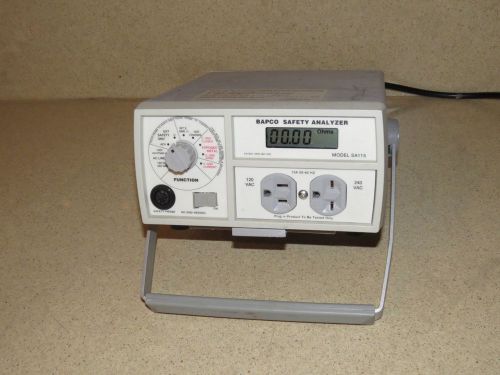 BAPCO SAFETY ANALYZER MODEL SA115