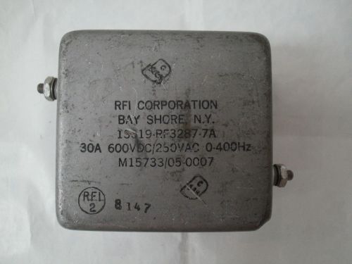 RFI EMI FILTER 30A 600VOC 250VAC 0-400Hz M15733 05-0007