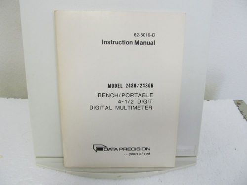 Data precision 2480/2480r bench/portable 4- 1/2  digit digital multimeter manual for sale