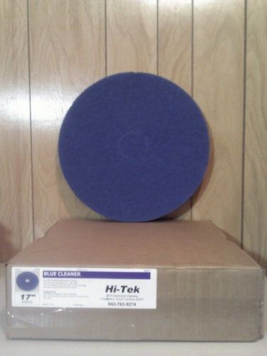 17&#034; blue cleaner floor pads, case of 5, floor scrubbing pads for sale