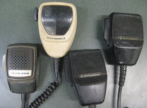 LOT (4) Mobile Radio Microphones Midland GE Motorola