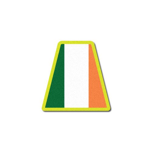 Firefighter helmet tets  tetrahedrons fire helmet sticker  - irish flag reflect for sale