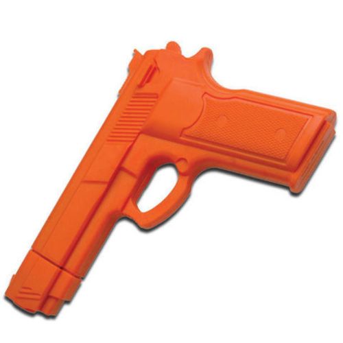 Police Academy ORANGE Rubber Fake Training Gun Pistol Tool Karate Self Defense