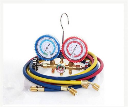 R12 R22 R134A R502 HVAC A/C Refrigeration Charging Service Manifold Gauge CAFM