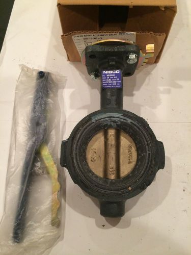 Nibco wafer style butterfly valve 3&#034; lever lock handle nlh100f wd-2000-3 for sale