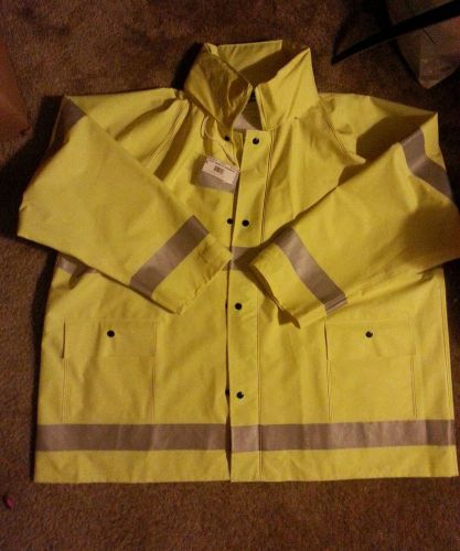 Tingley High Visibility Rainwear/Jacket Neon Green/Yellow Reflective 3XL NWT