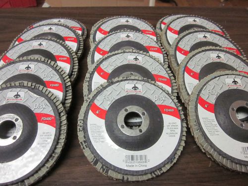 15pc ASSORTMENT 4&#034; FLAP DISCS ANGLE GRINDER WHEELS 40 60 80 GRIT 5/8&#034; ARBOR