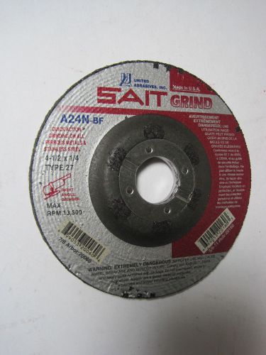 Sait Type 27 4.5&#034; A24N Fast Depressed Center Grinding Wheels 20160 2-Pack NIB