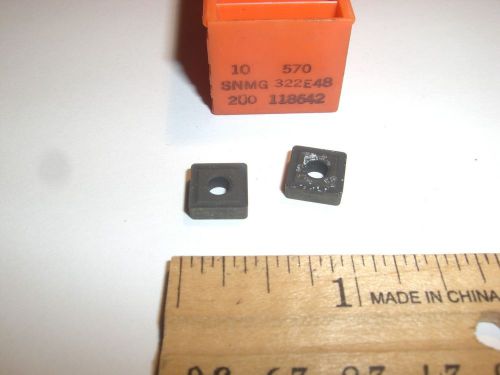 CARBOLOY SNMG-322-E48 CARBIDE INSERTS  (12 PCS)