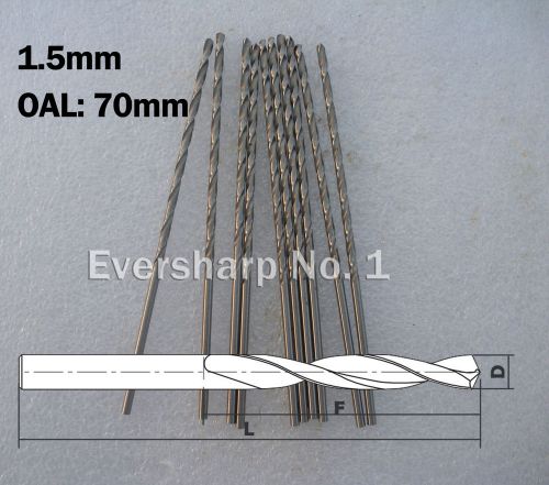 Lot New 10 pcs Straight Shank HSS(M2) Twist drills Bits 1.5mm Long Jobber Drills