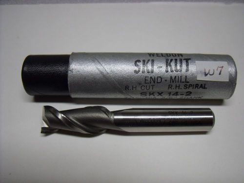 7/16&#034; x 7/16&#034; x 1&#034; x 2-11/16&#034; 2 FL SKX14-2 Ski Kut Weldon Tool End Mill-W7