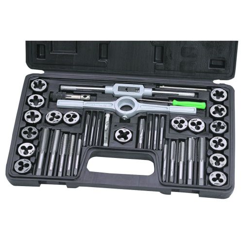 40 Piece Carbon Steel SAE Tap and Die Set Lifetime Warranty Worldwide Ship!