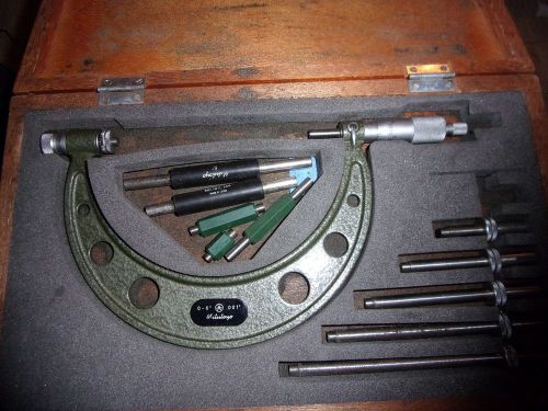 Mitutoyo 0-6 inch digital micrometer set w/ standards for sale