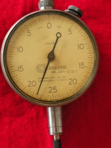 DIAL INDICATOR &#034; STANDARD&#034; USA. .125&#034; TRAVEL. 0005 RESOLUTION.