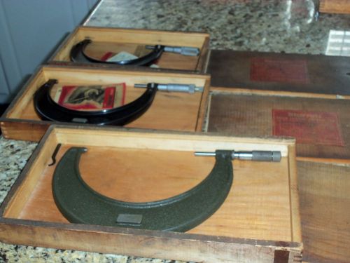 Starret micrometer 4&#034;-5&#034;, 5&#034;-6&#034;  &amp; Lufkin 6&#034;-7&#034;