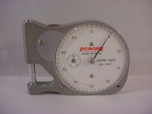 Peacock Dial Micrometer Caliper Scope Thickness Gauge Japan