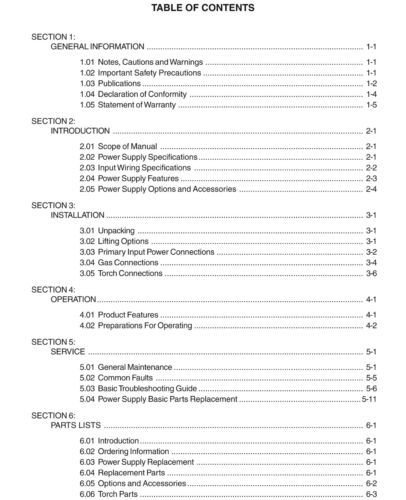 Thermal Dynamics CutMaster 151 Plasma Cutter  Operating Manual *953