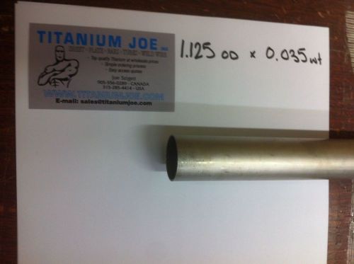 TITANIUM TUBING  3al-2.5v  1.125&#034;OD x 0.035&#034; wall x 72&#034;