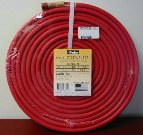 Parker Grade R Twin Welding Hose - 25&#039; x 1/4&#034; B&amp;B Fittings - 7126NLF-300