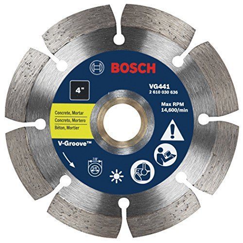 Bosch VG441 4-in x 7/8-5/8-in Segmented Rim V-Groove Diamond Blade for General