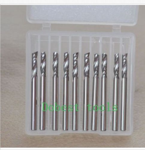 10pcs one flute carbide endmill spiral CNC router bits 3mm 10mm