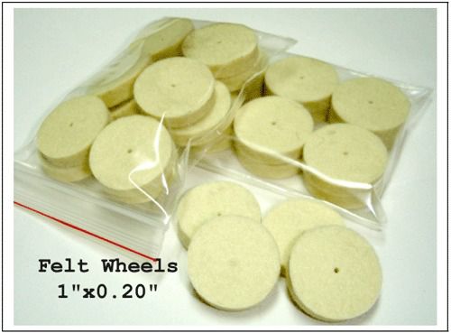 25 Medium Felt Wheels For Dental Lab