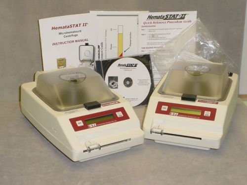 Two (2) Separation Technologies HemataStat II Microhematocrit Centrifuge &amp; Case