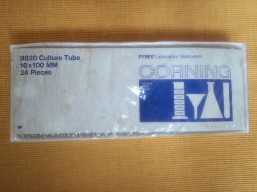 New 9820 Pyrex 16x100mm Culture Tubes 24 Pieces - Lab Test Tubes