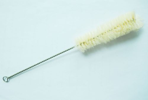 Hot sale 11.4&#034; silver white laboratory instrument test tube nylon metal brush for sale