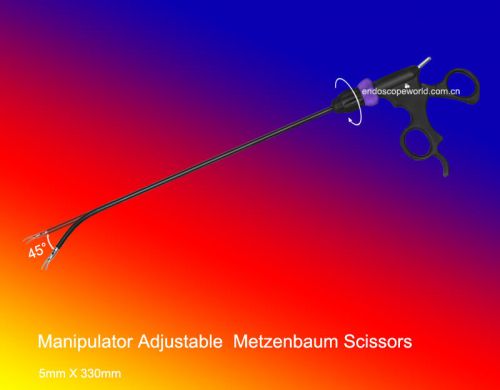 Adjustable Double Action Curved Scissors Laparoscopy