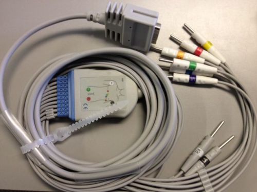 New patient cable for burdick ek10- ek-10 ekg ecg unit for sale