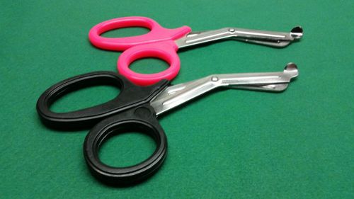 6 EMT PARAMEDIC UTILITY BANDAGE SHEARS EMS ENT SCISSORS 7.5&#034; PURPLE + BLACK