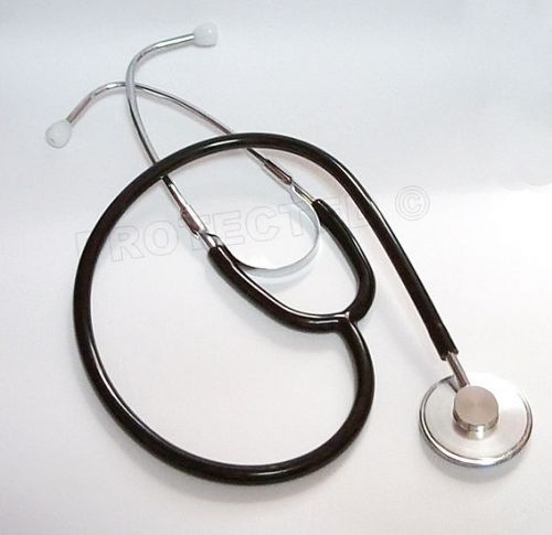 Black Stethoscope Single Head Nurse Doctor Paramedic Flat CE Mark First Aid EMS