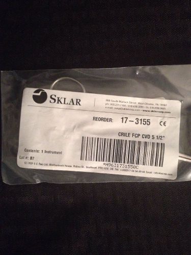 New sklar crile forceps curved 5.5&#034; 17-3155 for sale