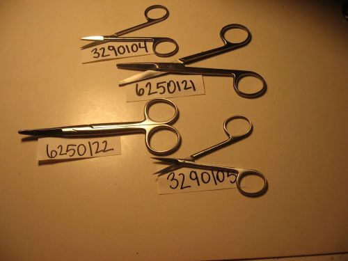 SET OF 4: SCISSORS STR AND CUR (LEFT HANDED)