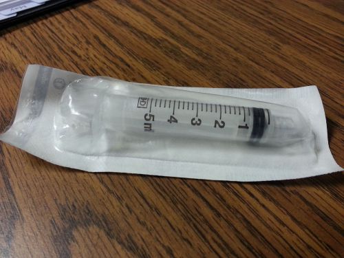 5 BD 5ml Syringe Luer-Lok Tip 309646 Syringe Only Individually Wrapped