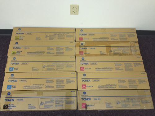 Lot Of 10 Genuine Konica Minolta C550 / C650 Toner TN611K TN611M TN611Y TN611C