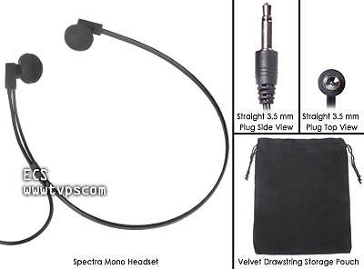 Spectra SP-ST SPST 3.5 mm Straight Plug Mono Headset