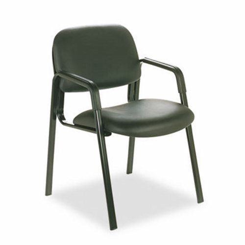 Safco Cava Collection Straight-Leg Guest Chair, Black Vinyl (SAF7046BV)