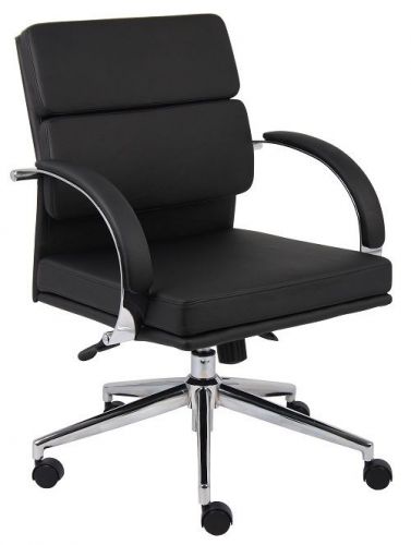 B9406 BOSS BLACK CARESSOFTPLUS EXECUTIVE SERIES MID BACK OFFICE CHAIR