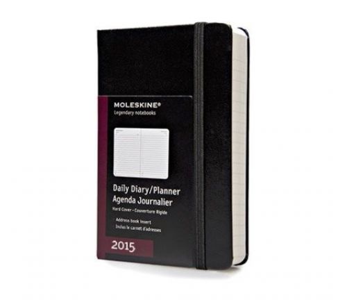 MOLESKINE 2015 DAILY DIARY PLANNER BLACK SOFT COVER - Two Sizes Available