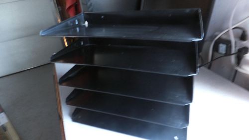 Used metal desktop file organizer, 5 tier, steel, label slots, legal size w/warr for sale