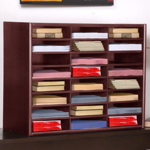 Concepts in Wood Compartment Literature Organizer Cherry