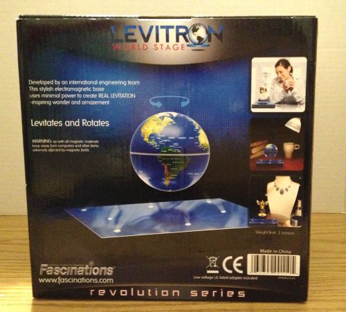 Levitron World Stage by Fascinations w Globe Antigravity Rotating Levitating NIB