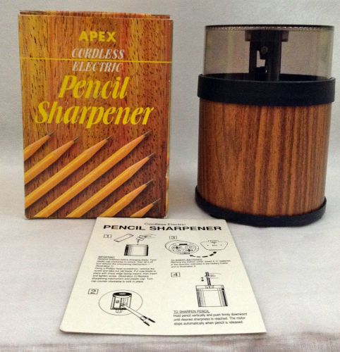 RARE NEW Vintage Apex Cordless Electric Pencil Sharpener Battery Operated Retro