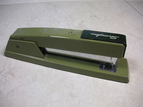 Vintage olive green Swingline 747 stapler,Mid century,Useful gift,home,ecu